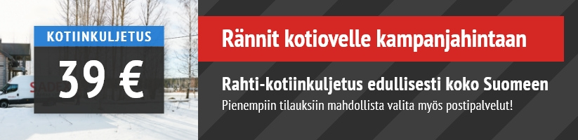 Verkkokaupan kotiinkuljetus edullisesti koko Suomeen 39 €